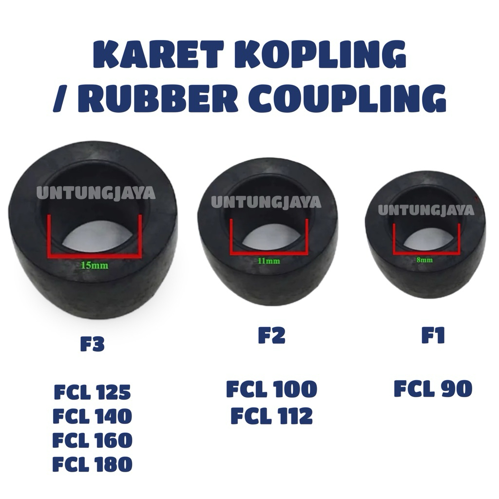 KARET COUPLING F3 cocok untuk FCL 125 FCL 140 FCL 160 FCL 180  // KARET KOPLING F3 FCL125 FCL140 FCL