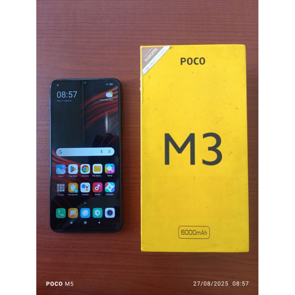 HP Xiomi POCO M3 Secound, RAM 4 GB/64 GB internal, barang masih mulus, tangan pertama