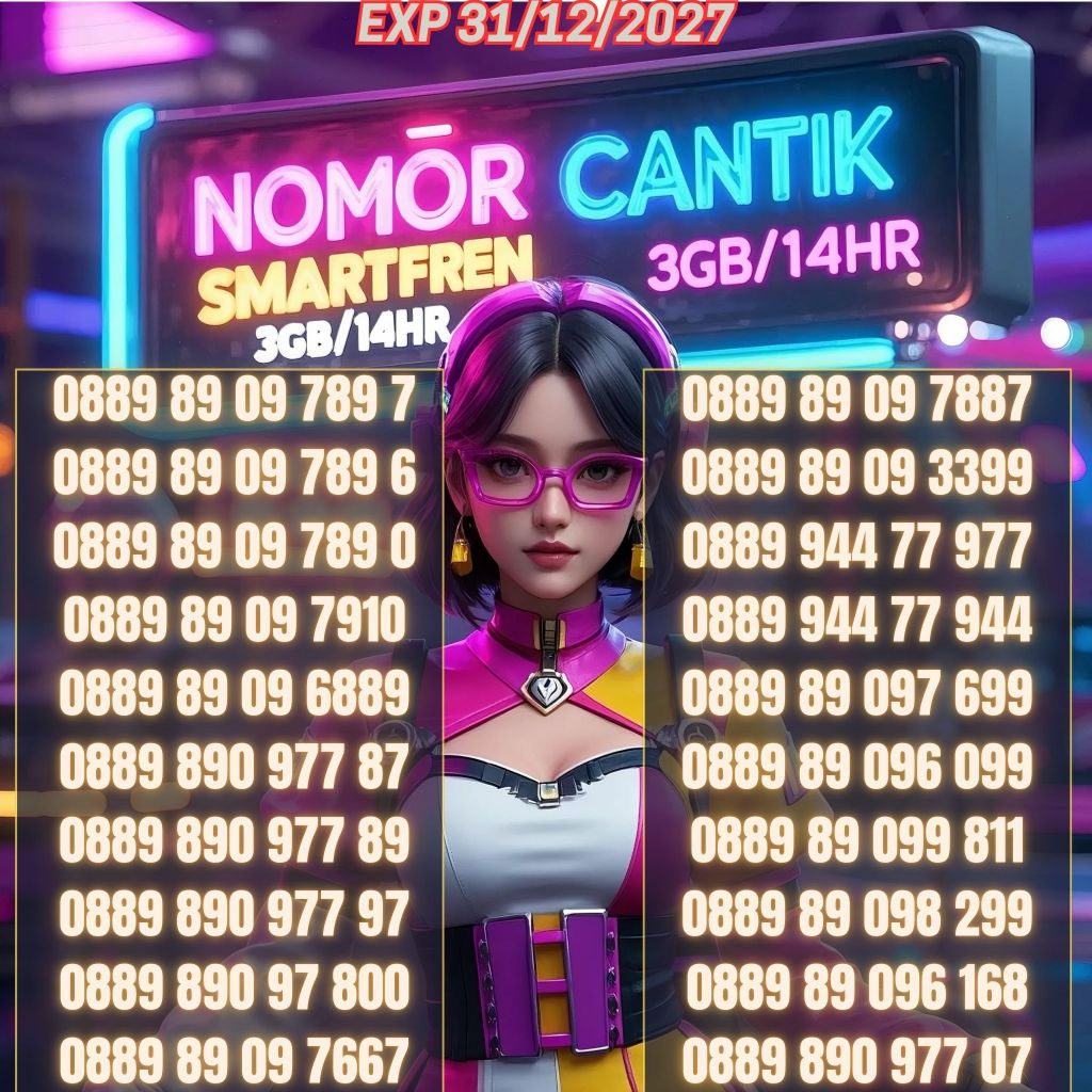 Nomor Cantik Smartfren Bonus 3gb/14HR Harga 31ribu