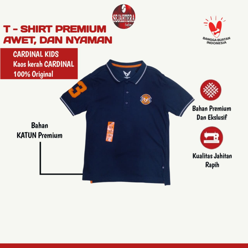 CARDINAL KIDS - Kaos kerah anak by Cardinal JUMBO