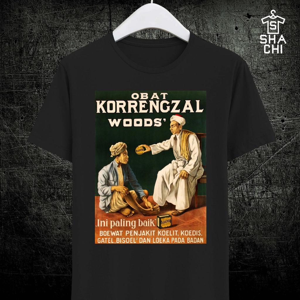 T Shirt Kaos Iklan Jadul – OBAT KORRENGZAL WOODS – Iklan Jadoel Unik Premium Cotton Combed 24S Distr