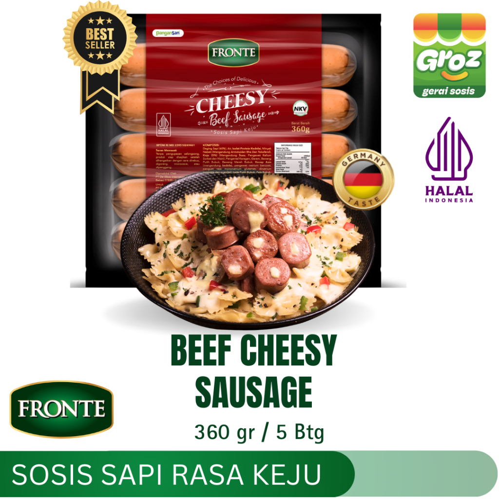 Fronte Sosis Beef Cheesy 360g