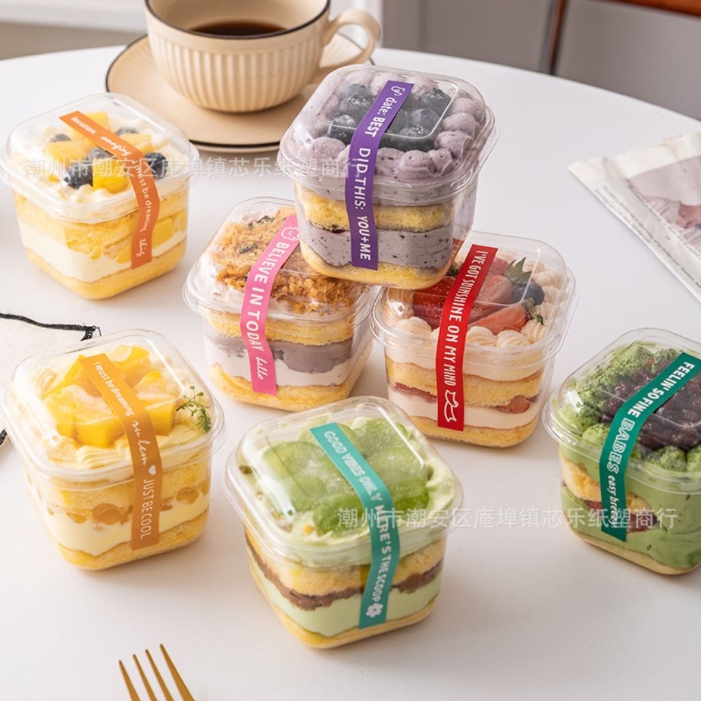10pcs dessert box korean dessert cup box dessert tiramisu salad cup