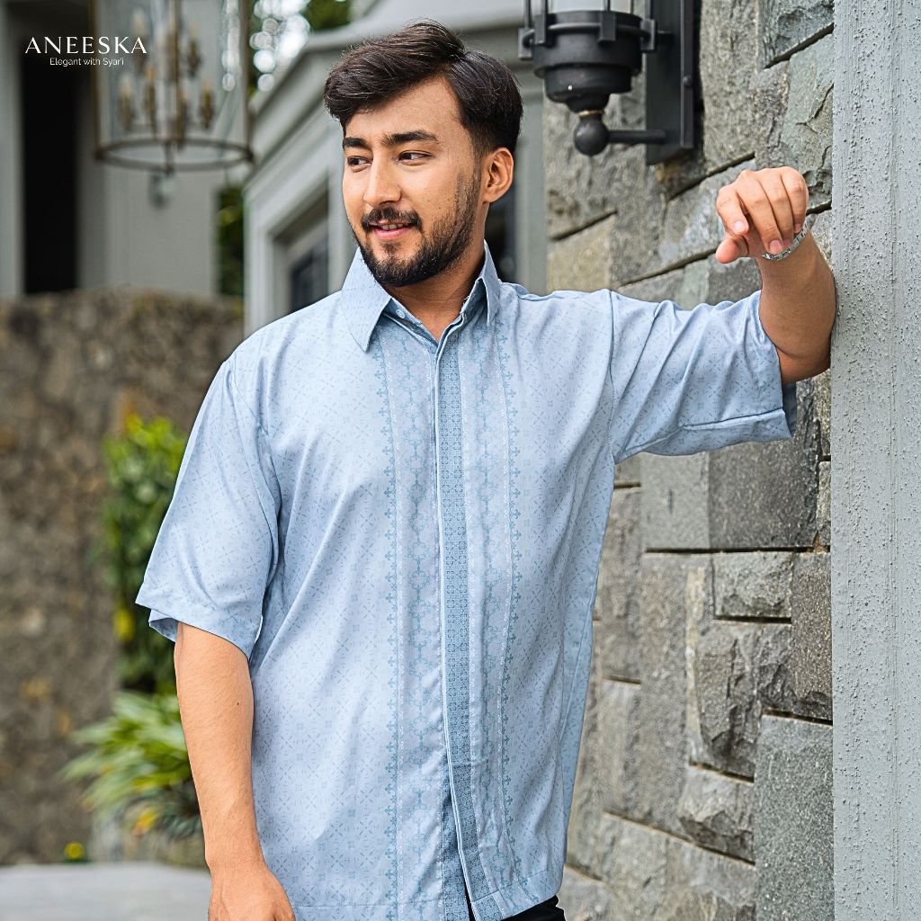 Aneeska Exclusive Baju Koko Zayda | Sarimbit | Family Set Lebaran I Koko Ayah