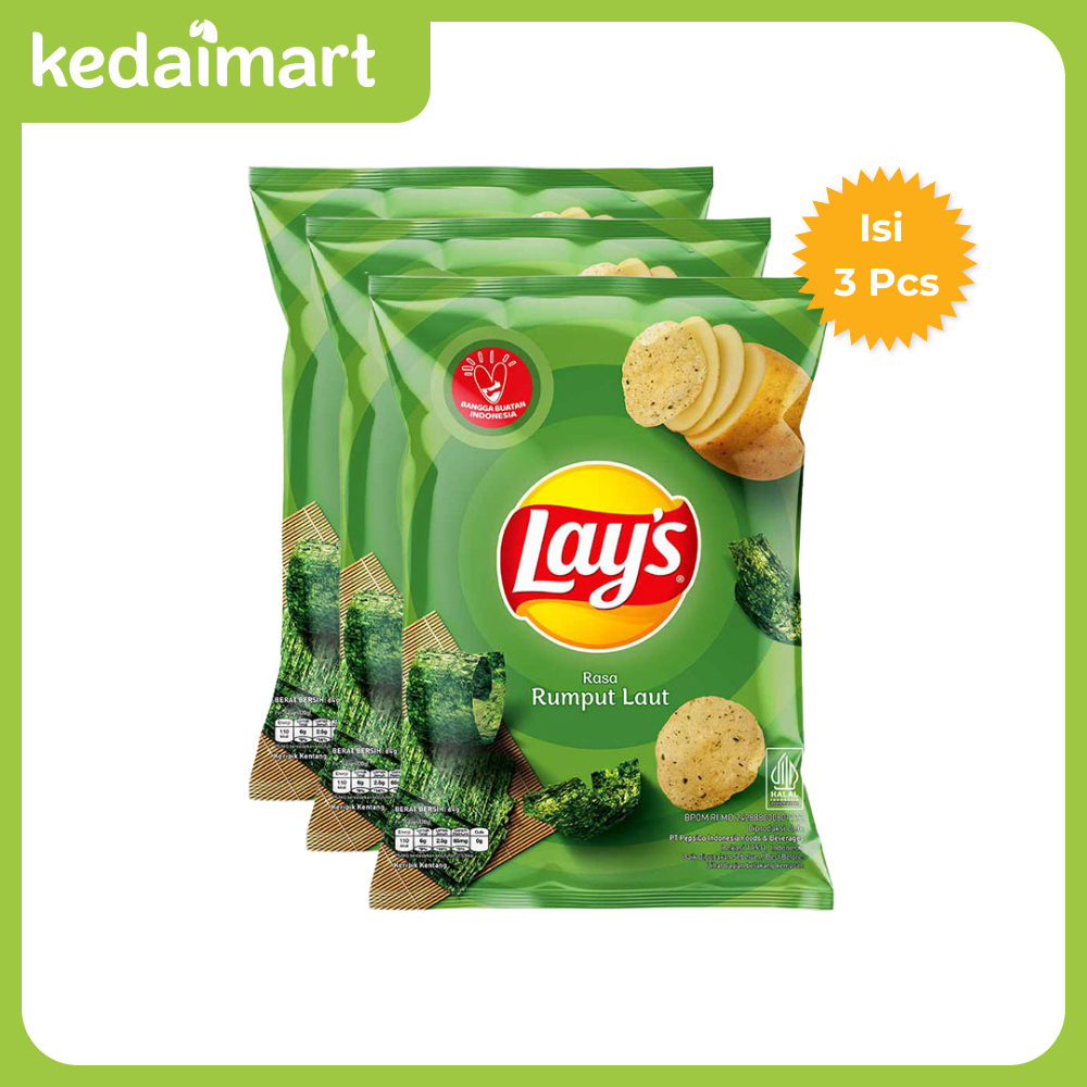 

Lays Keripik Kentang Rasa Rumput Laut 64 Gram X 3 Pcs