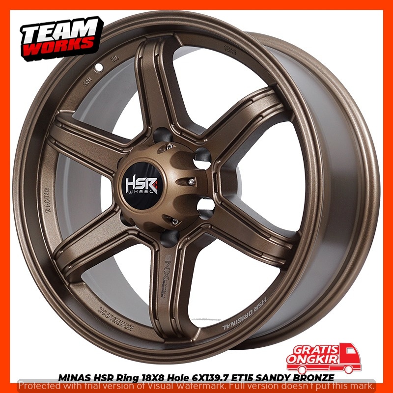VELG MOBIL RING 18 HSR TYPE MINAS UNTUK BLAZER FORTUNER PAJERO FORTUNER HILUX DC PELK R18 PALANG 6 6