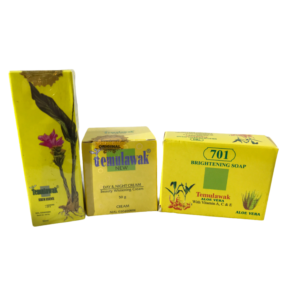 Temulawak Paket Serum Krim Siang Malam + Sabun + Serum Day and Night Cream Original Malaysia BPOM Em