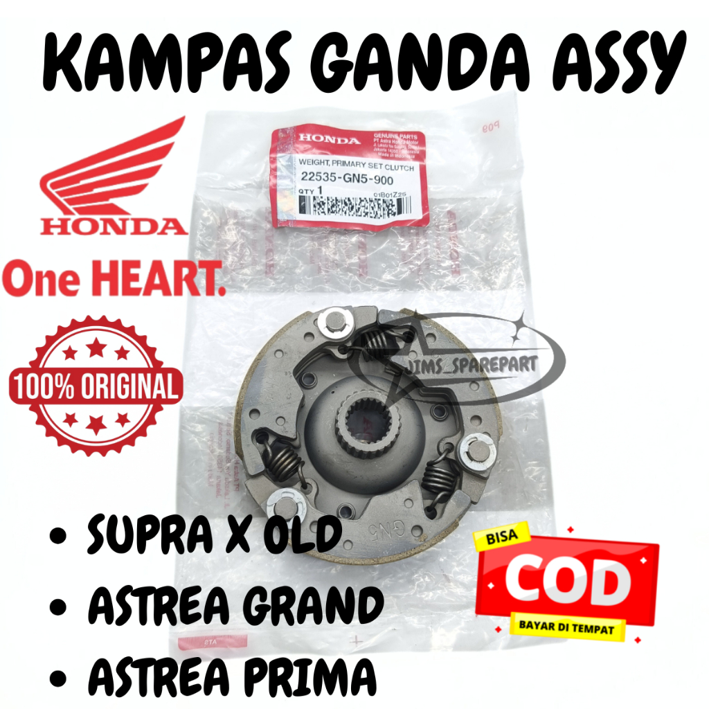 ORIGINAL 100% KAMPAS GANDA ASSY HONDA GN5 SUPRA X OLD LAMA ASTREA GRAND PRIMA KUALITAS ASLI AHM ORI 