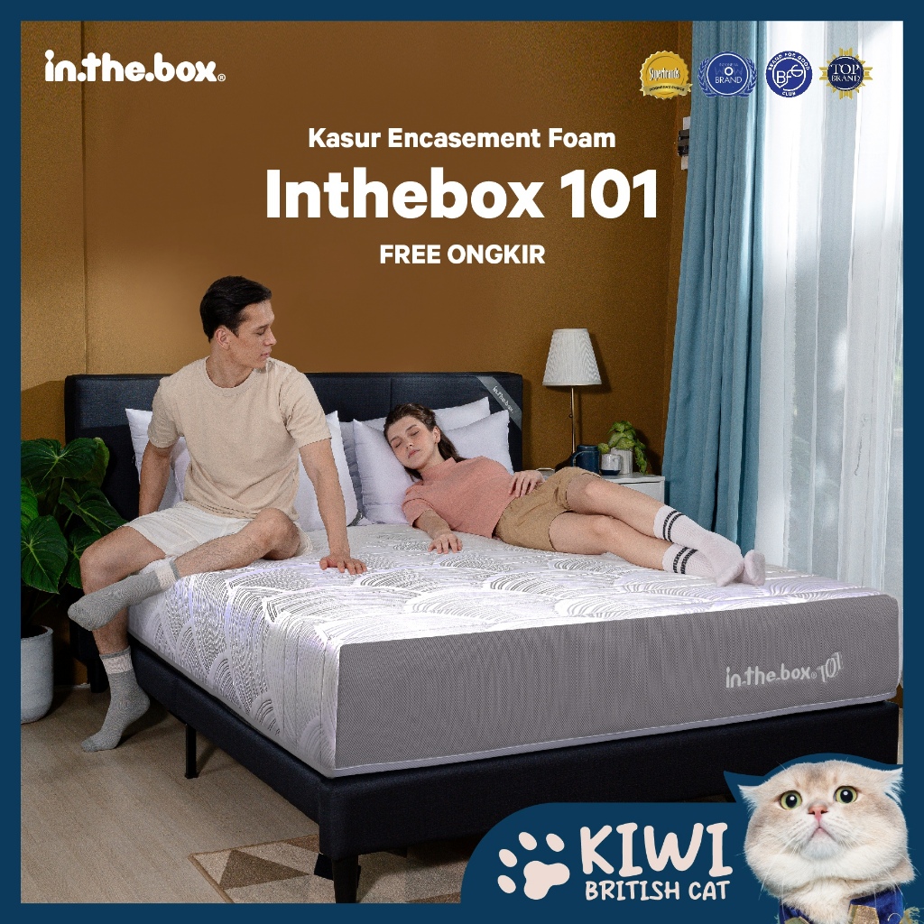 BEST SELLER Kasur Springbed IN THE BOX 101 - FREE Bantal Ukuran 90x200, 100x200, 120x200, 140x200,