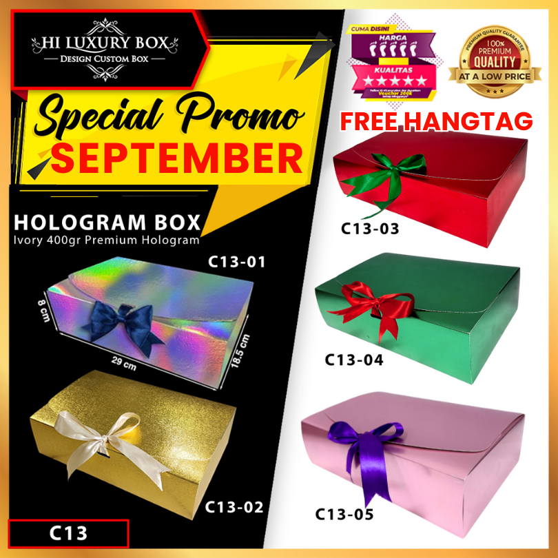 

Kotak Kado - Box Hologram - Gift Hadiah - Hampers - Bridesmaid - C13