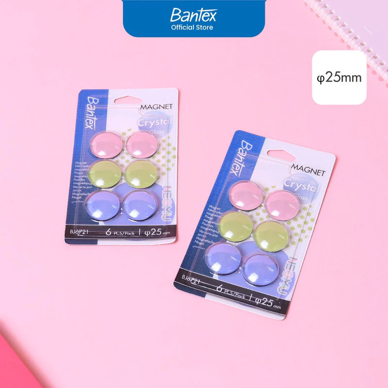 

Bantex Magnet Bahan Kristal Kaca Tempel Whiteboard / Kulkas Warna Isi 6 Pcs BJ6721