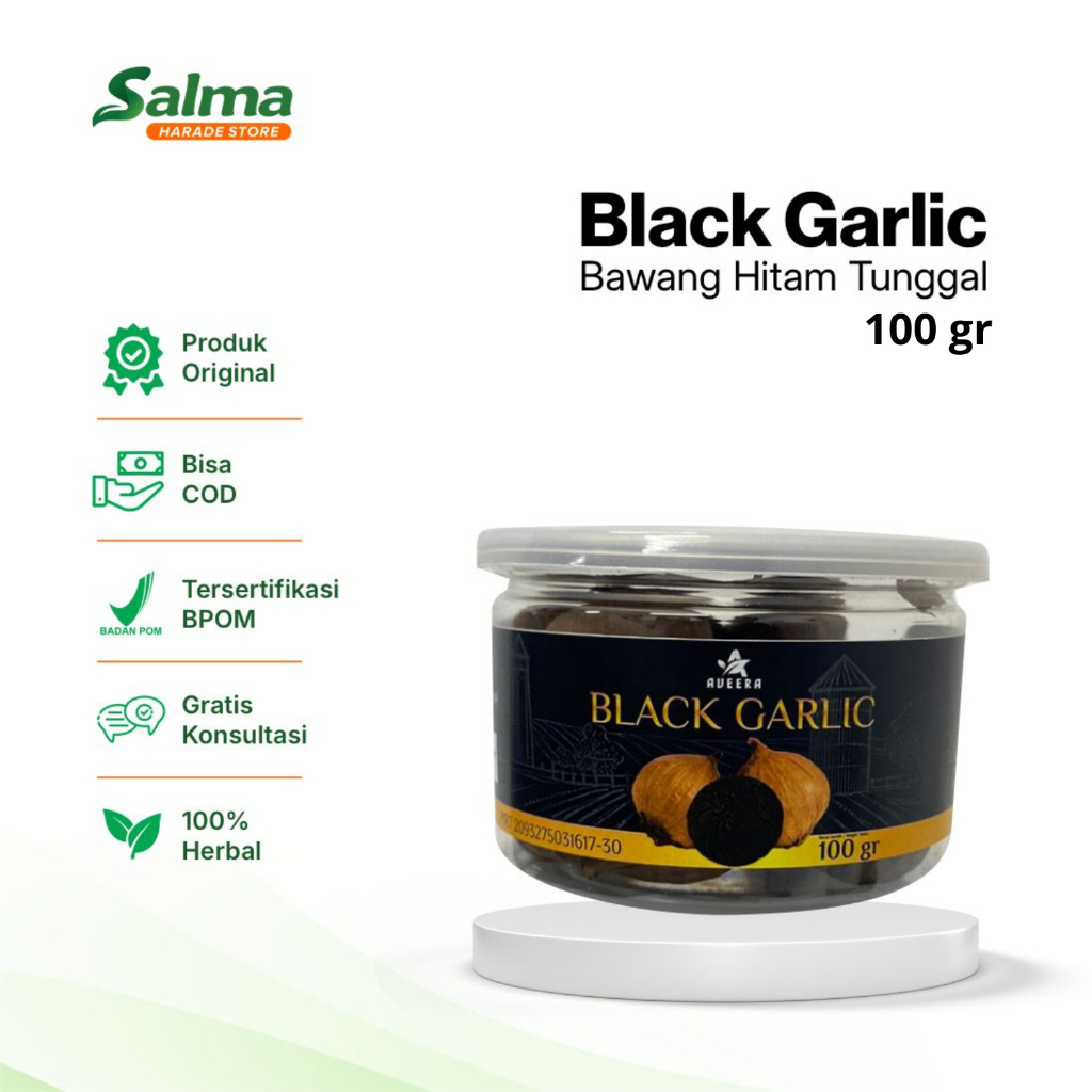 

Aveera - Black Garlic Tunggal Bawang Hitam Fermentasi Premium 100gr