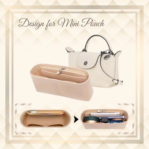 Nano Flap Bag Organizer / Nano Micro Dual In Bag /Nano Micro Insert Bag/ Daleman Tas Kecil