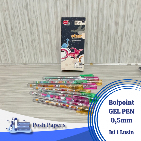 

BOLPOINT/PULPEN GEL ZHI XIN PULPEN KARAKTER ISI 1 LUSIN