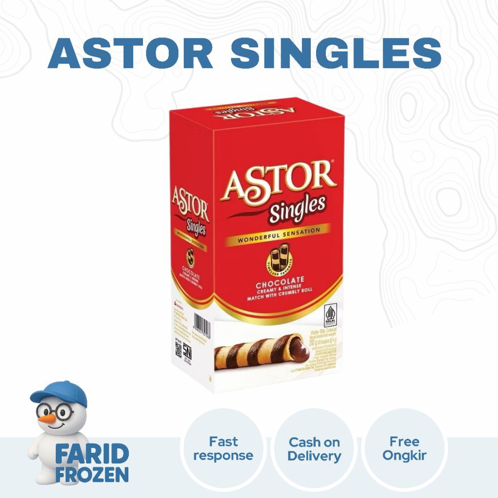 

ASTOR SINGLES WAFER ROLL 14GR X 20 ( 1 BOX ISI 20 PCS)