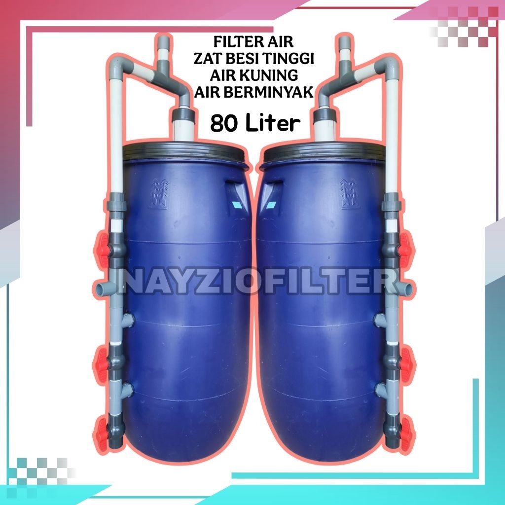 FILTER AIR ZAT BESI TINGGI TABUNG FILTER AERATOR VENTURI 80 LT