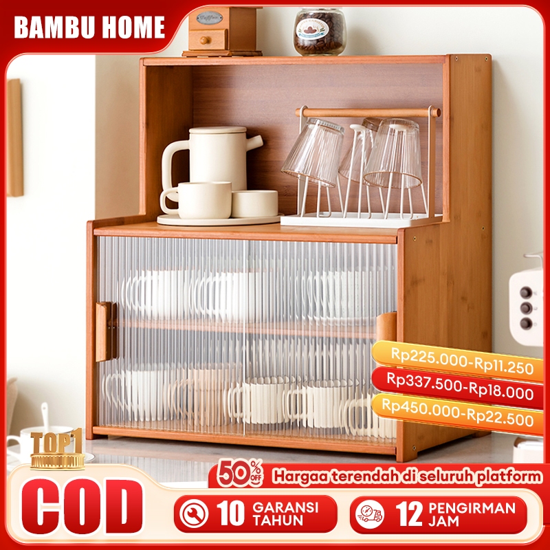 Rak Mangkok Dapur Rak Gelas Piring Lemari Piring Kayu  Rak Dapur Tertutup Rak Piring Lemari kecil