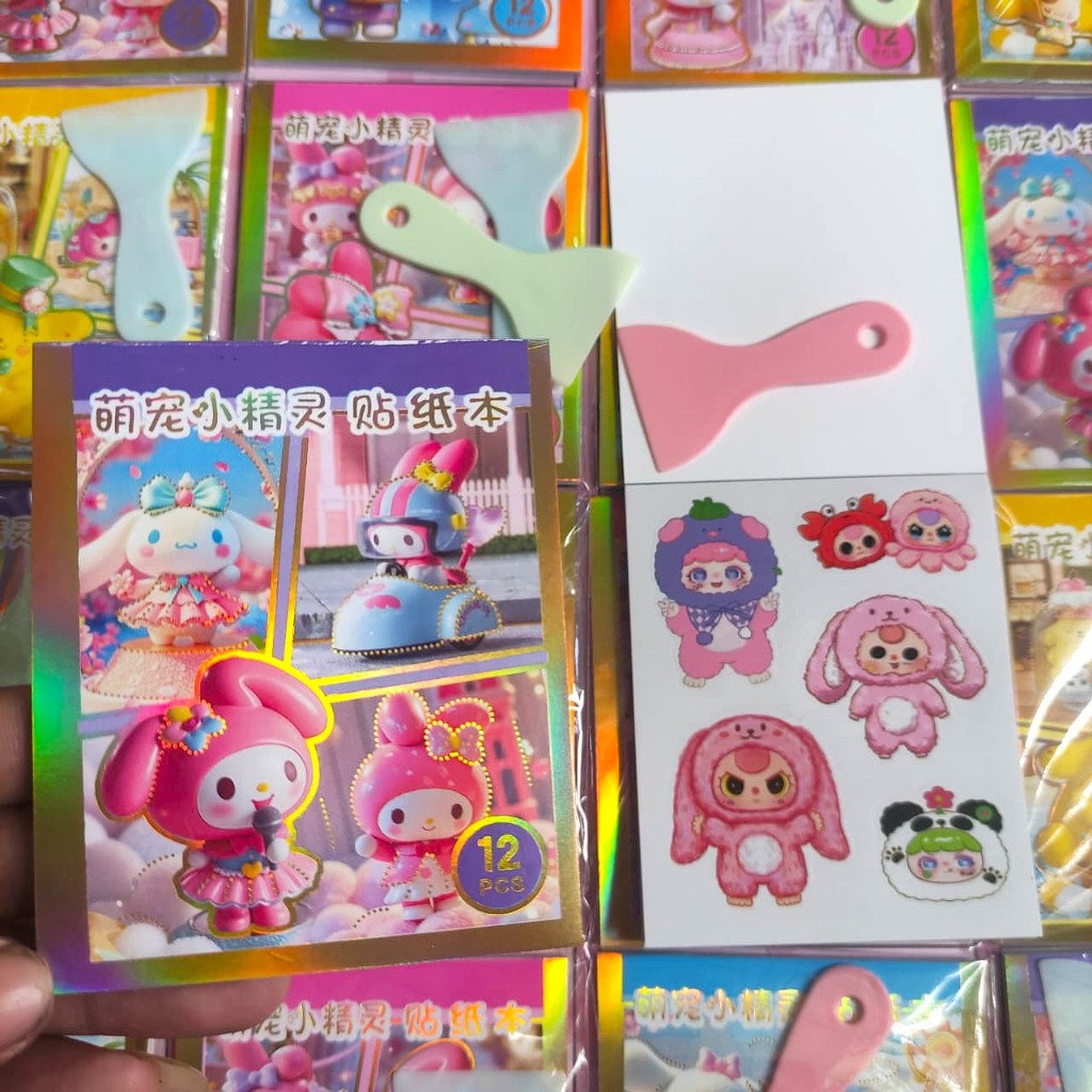 

sticker notes singkup momo labubu sanrio / mainan stiker tempel anak lucu