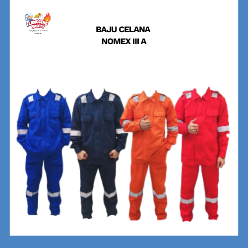 Setelan  Baju Kerja Safety Proyek Baju Celana Nomex III A