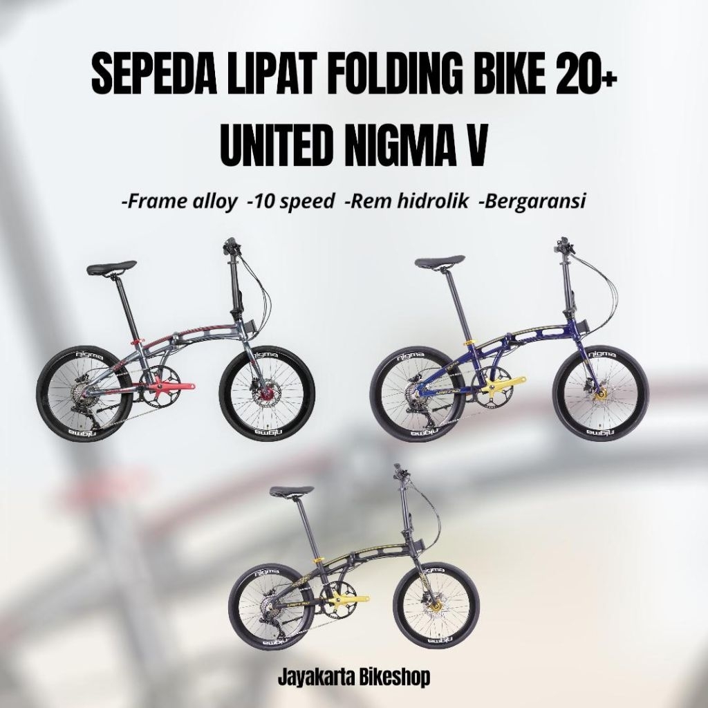 SEPEDA LIPAT FOLDING BIKE 20+ UNITED NIGMA V | FOLDING BIKE DEWASA ORIGINAL DAN BERGARANSI