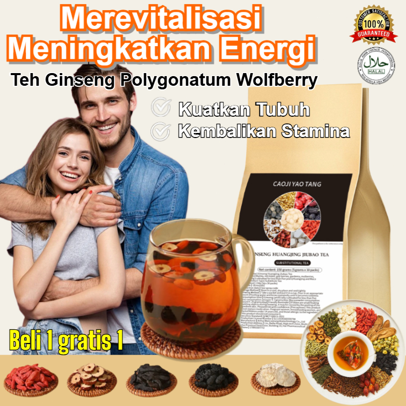 

⚡Pengiriman 24 Jam⚡Teh Ginseng Huangjing Jiupin【5g x 30 】 /Minuman Herbal Penambah Energi & Anti Lelah/Teh Nutrisi Ginjal & Hati/Teh Ginseng Wolfberry/Pemulihan Setelah Begadang