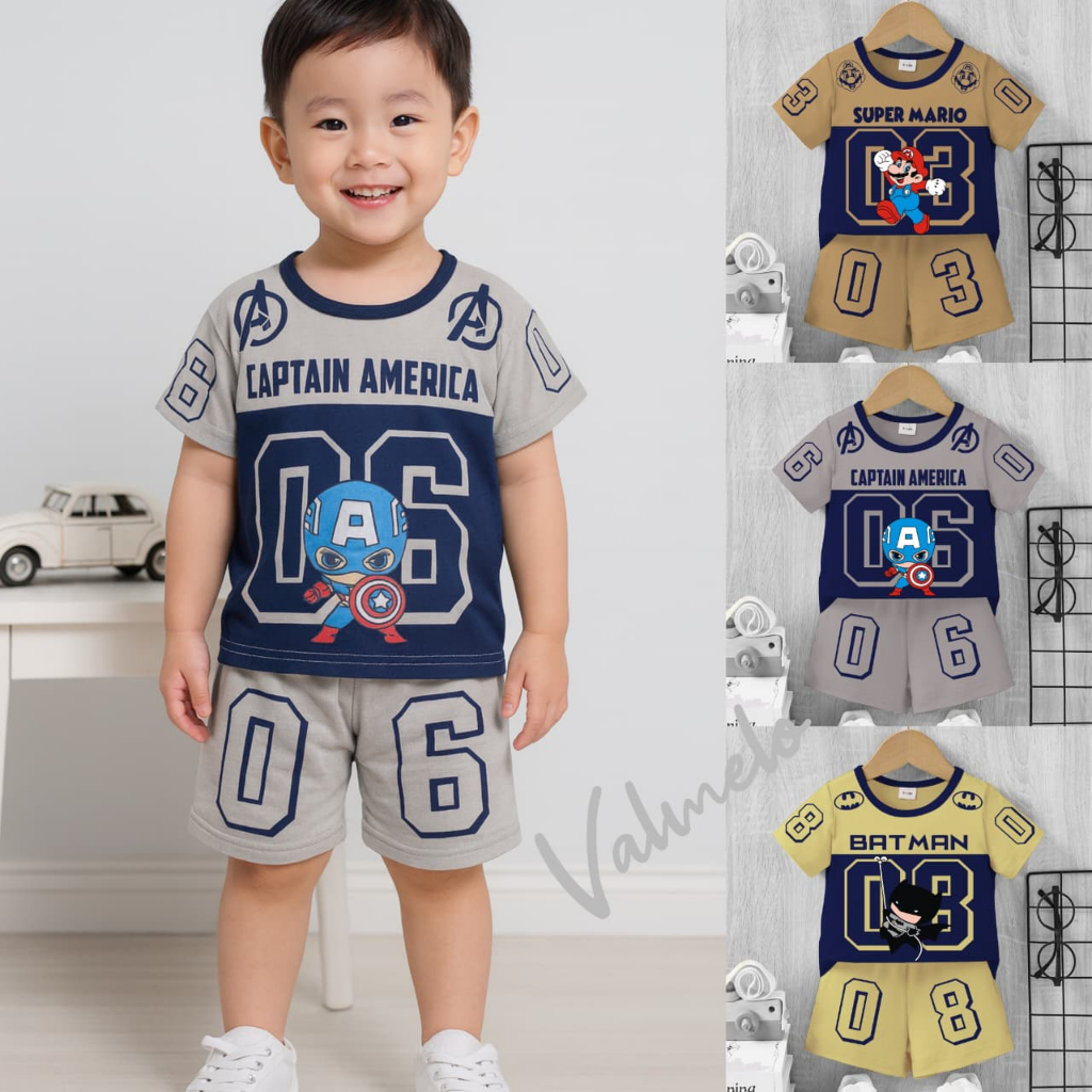 VALMELO SETELAN ANAK LAKI-LAKI/BAJU ANAK LAKI-LAKI/SETELAN BAYI