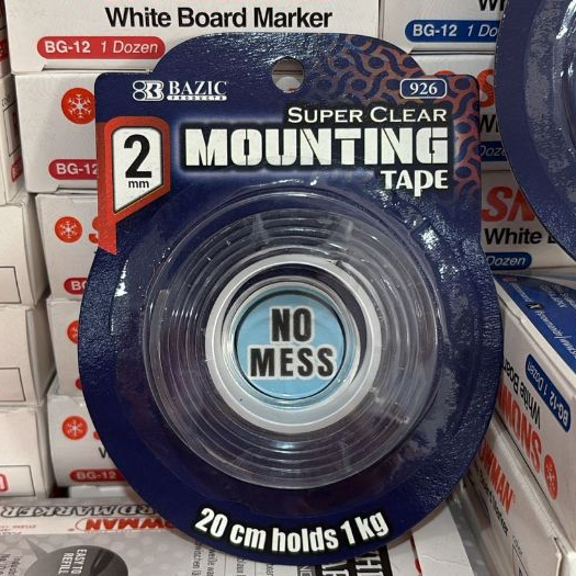 

Mounting Tape Double Tape Merk Bazic 2mm x 1M