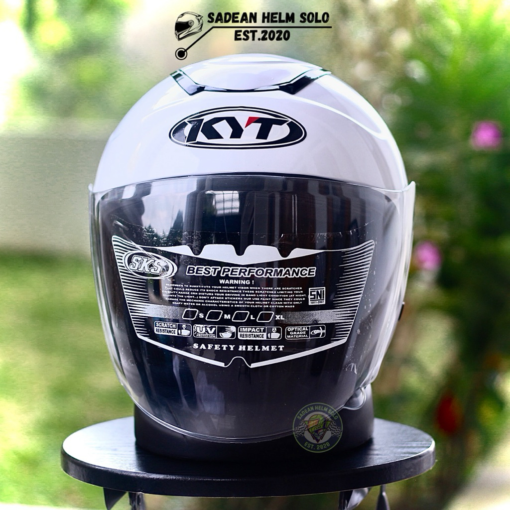 Helm Hallface Mirip Kyt Kyoto Helm Pria Wanita Warna Solid SNI