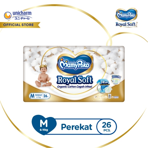 Mamy - Mamypoko Royal Soft Organic Perekat M 26