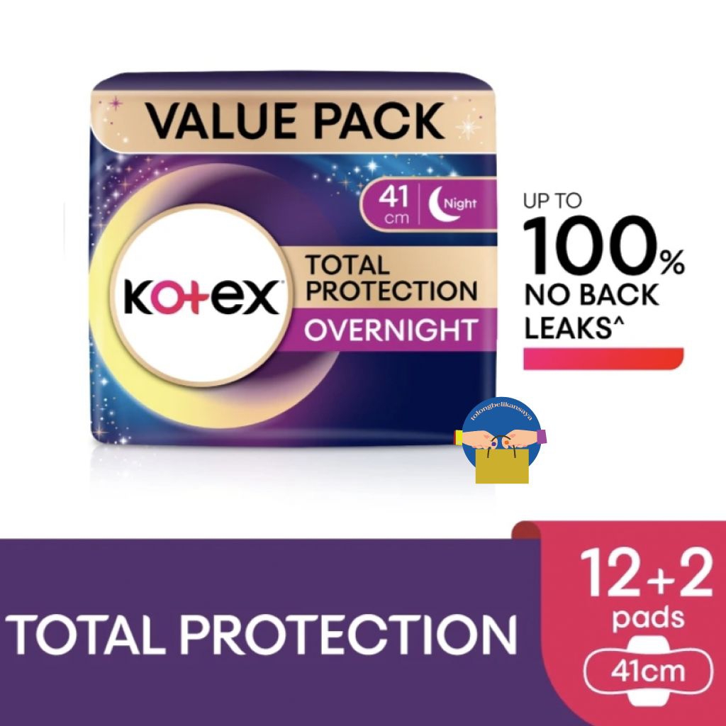 kotex total protection 41cm night longesr 14pads
