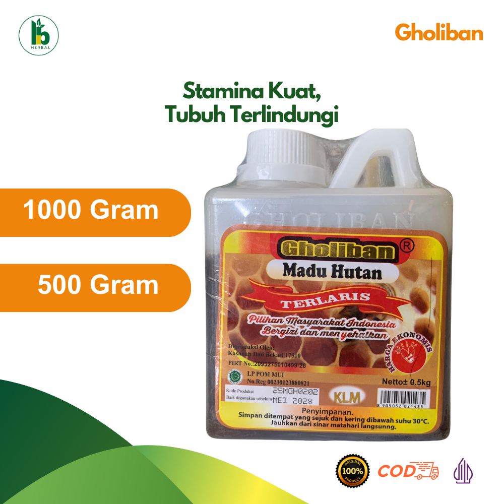 

Madu Hutan Kalimantan Asli – Madu Murni Original Gholiban KLM 100% - Percepat penyembuhan Luka|1,0.5Kg