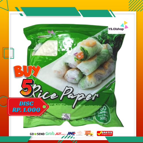 

Rice Paper Bulat 500 g isi 50 lembar - Banh Trang 22cm - Kulit Lumpia Vietnam- Rice roll- Salad Wrap
