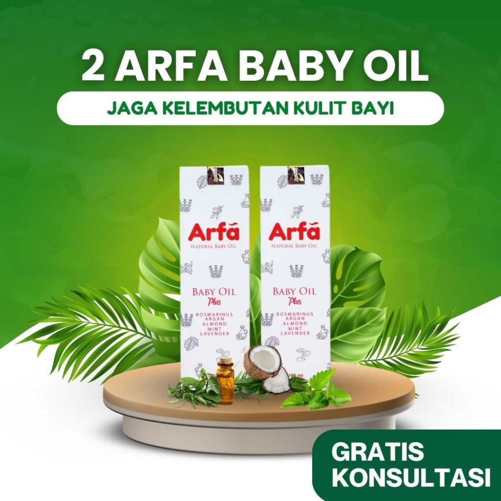 2 ARFA BABY OIL Minyak Telon Alami - 100 Ml / Arfa Natural Bayi Oil