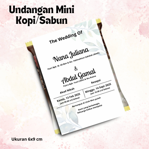 Undangan Mini, Undangan Mambau Balarek, Undangan Peta Kapanca, Undangan Sabun Undangan Kopi