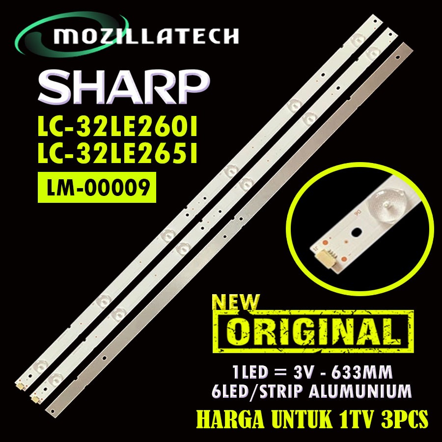 BACKLIGHT TV LED SHARP LC-32LE260I LC-32LE265I LC-32LE2601 LC-32LE2651 A-HWCQ32D676