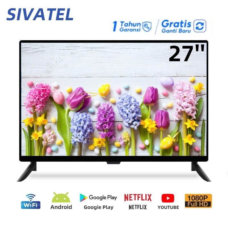 Sivatel Smart TV Android 27inch Smart TV Digital 27 inch TV LED Murah  Promo FHD Televisi
