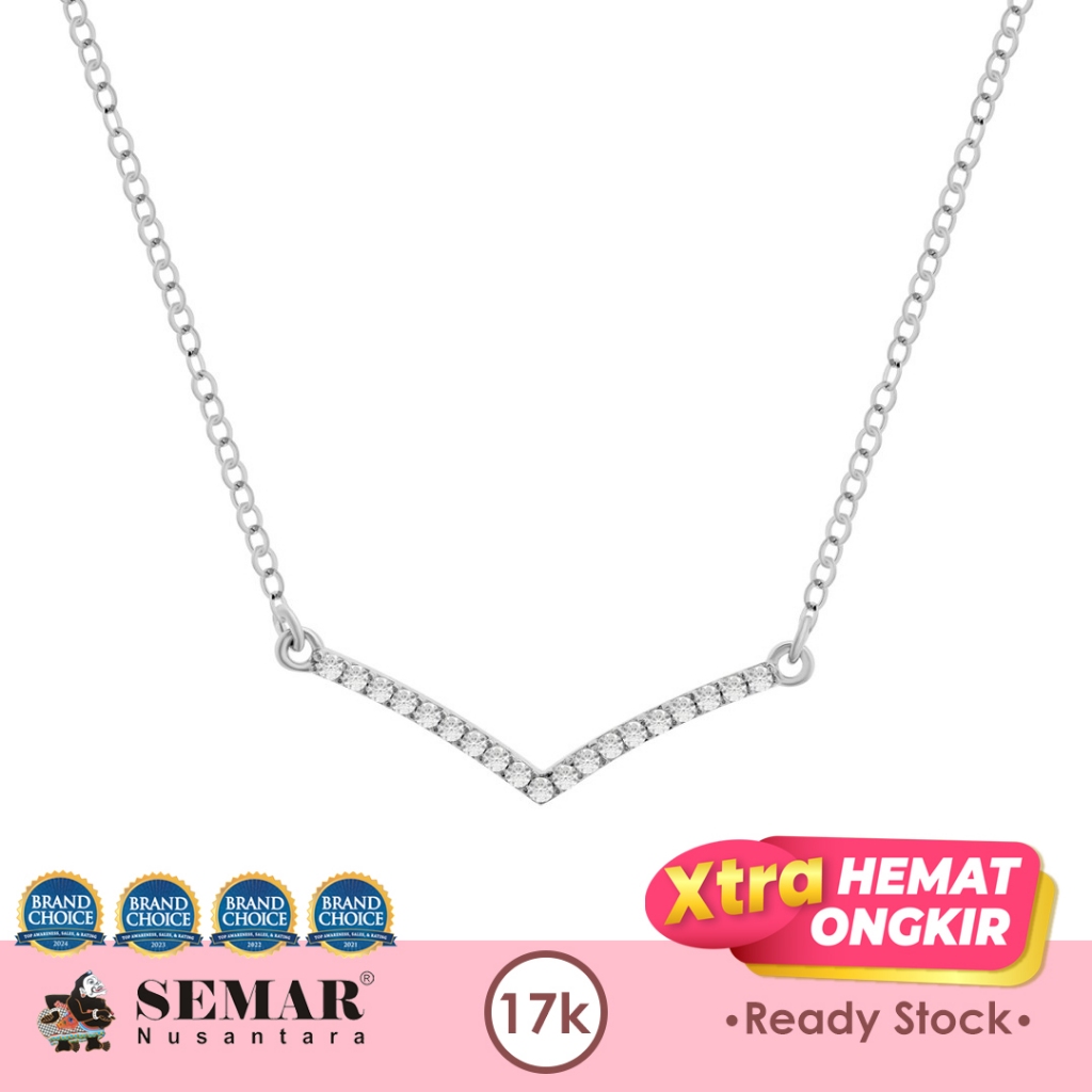 Kalung Emas Veeline White Gold 17K Semar Nusantara
