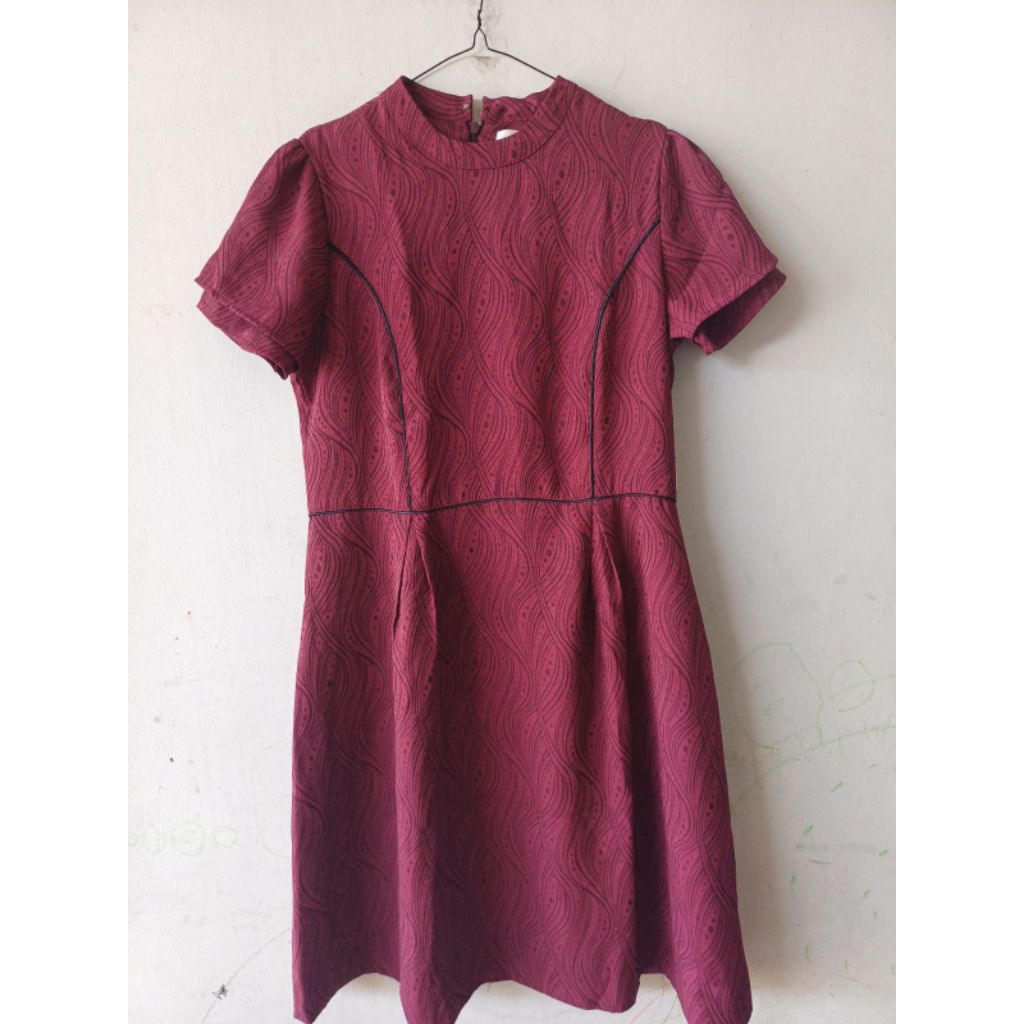 Preloved Red Dress Tunik By VALINO