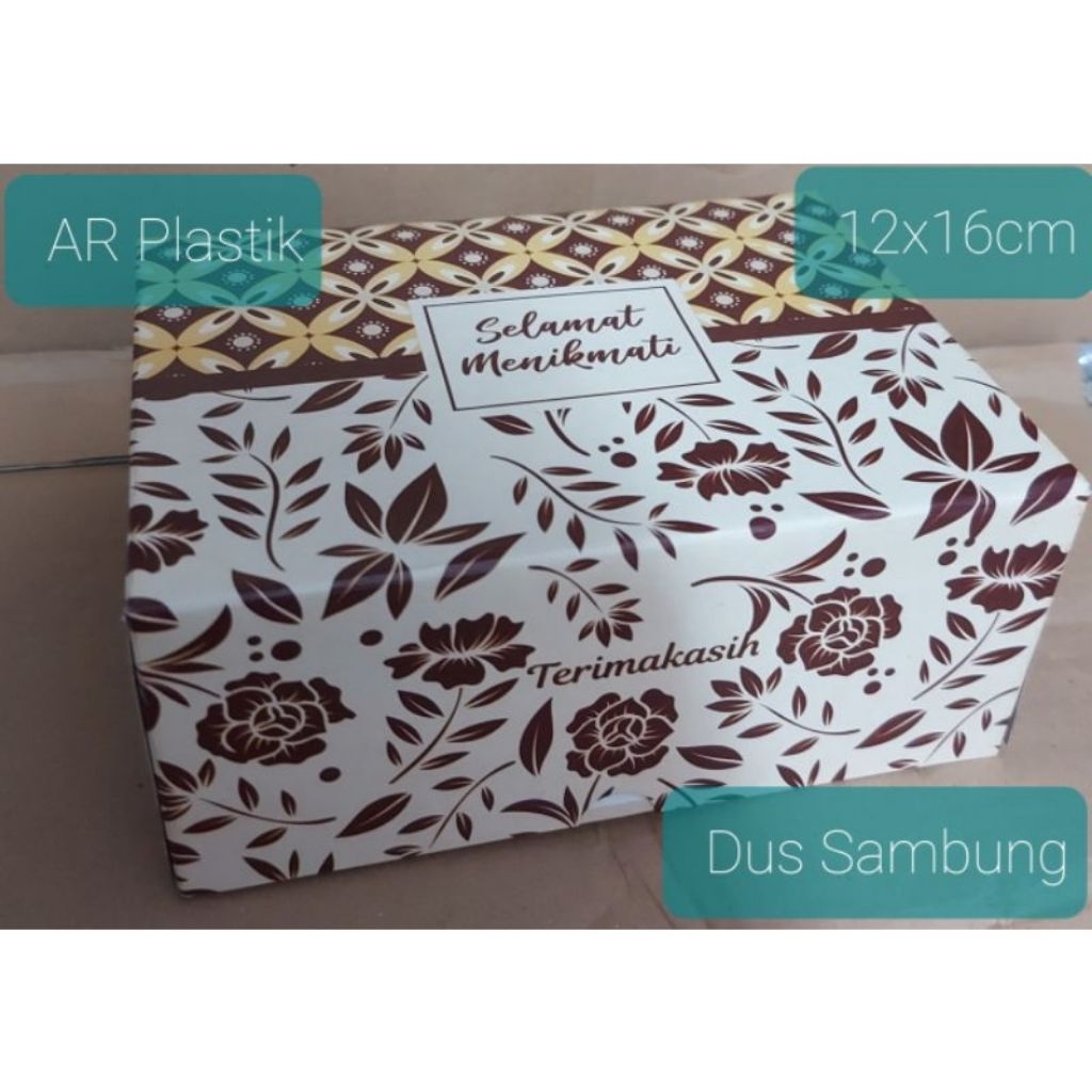

Dus 12x16cm Sambung-Tanpa Rakit/Dus Snack 12x16cm/HARGA TERTERA UTK 10LEMBAR