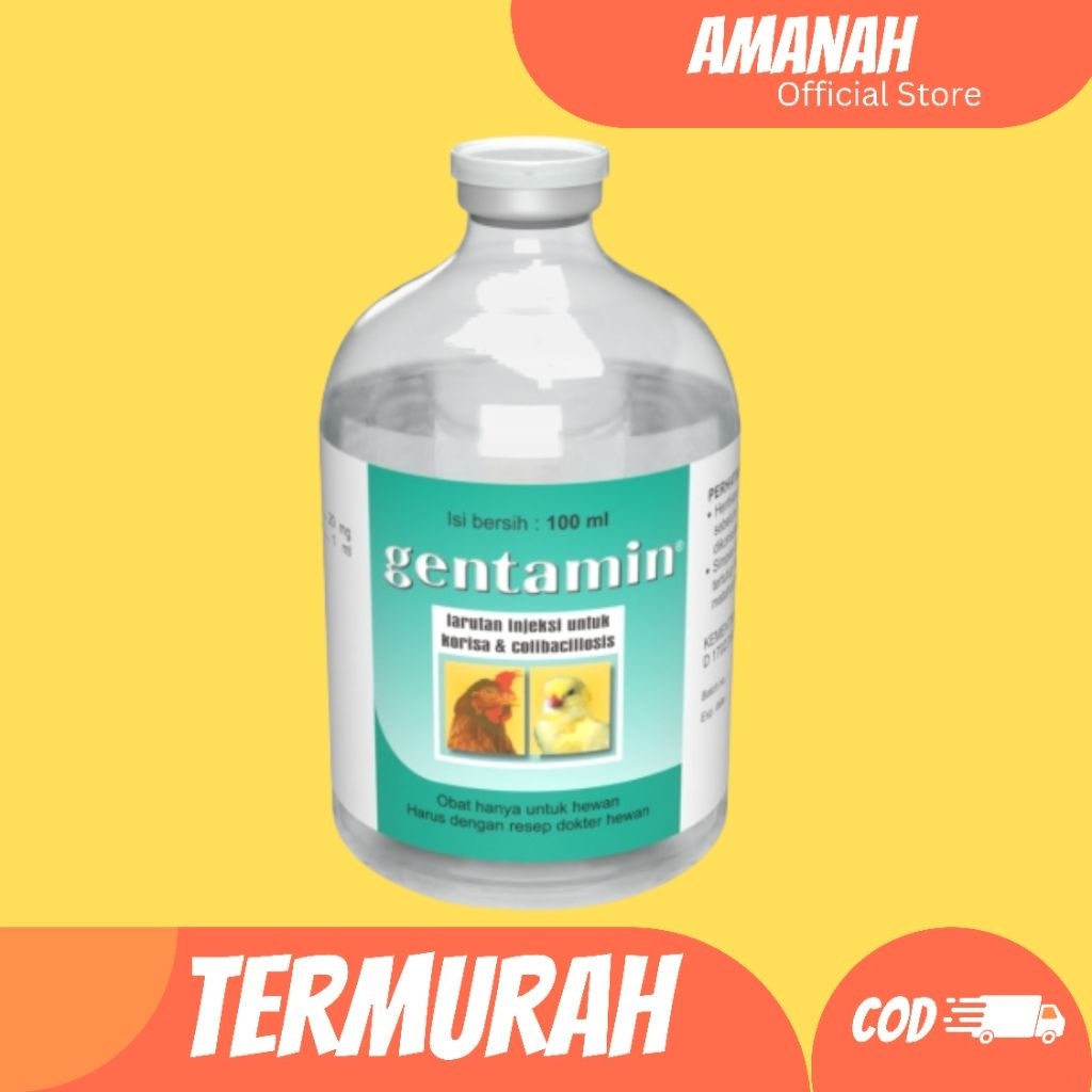 GENTAMIN 100 ml MEDION - Obat Korisa Snot Collbacillosis Unggas