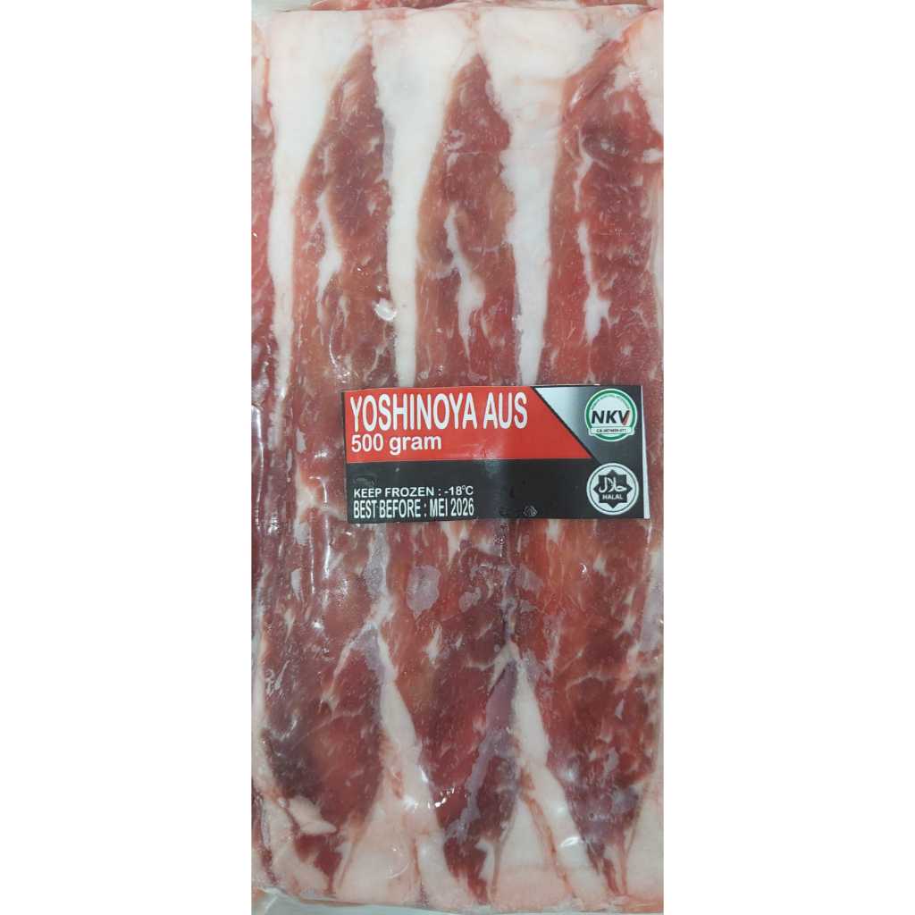 

Beef Slice Brisket Premium AUS Daging Yoshinoya Yakiniku Shabu Halal