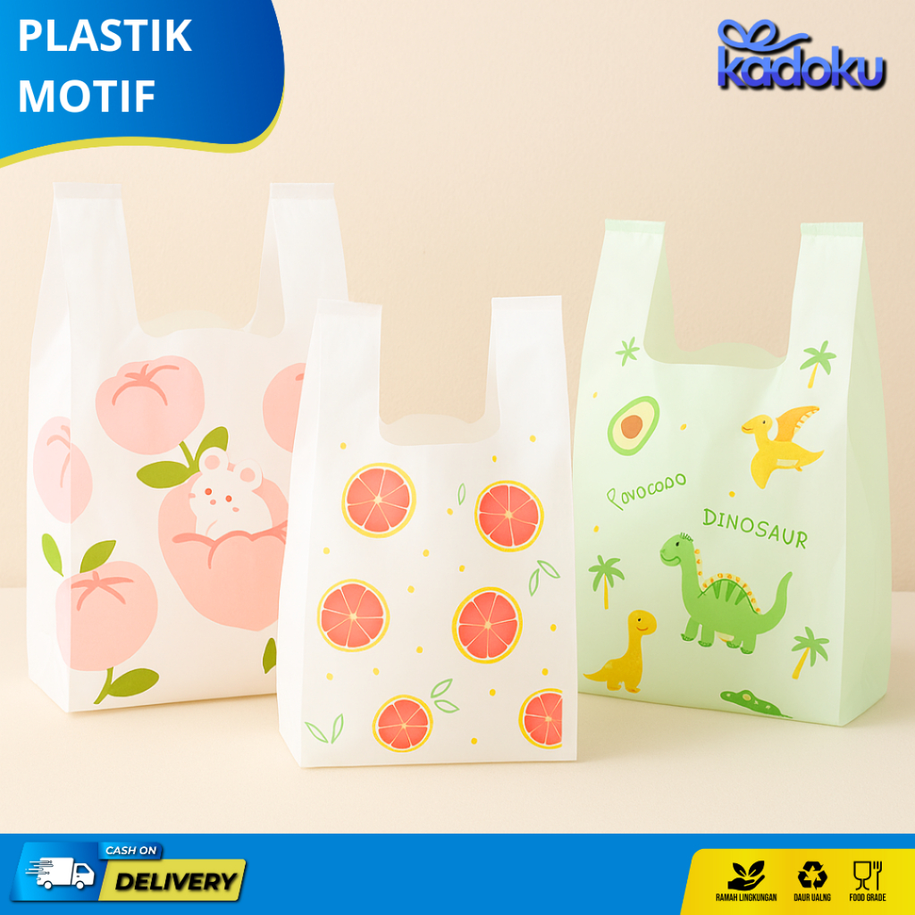 

[10 pcs] Tas Plastik / Tas Plastik Hampers / Tas Plastik Serbaguna I Kantong Plastik Soft Handle