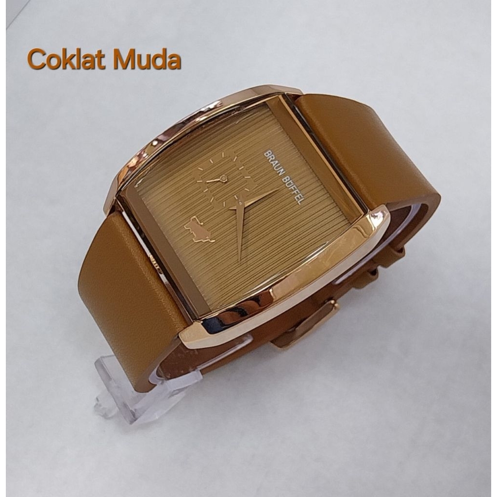 Jam Tangan Tangan Pria BRAUN BUFFEL Original Terbaru Strap Kulit Elegan Tahan Lama Fashion Casual
