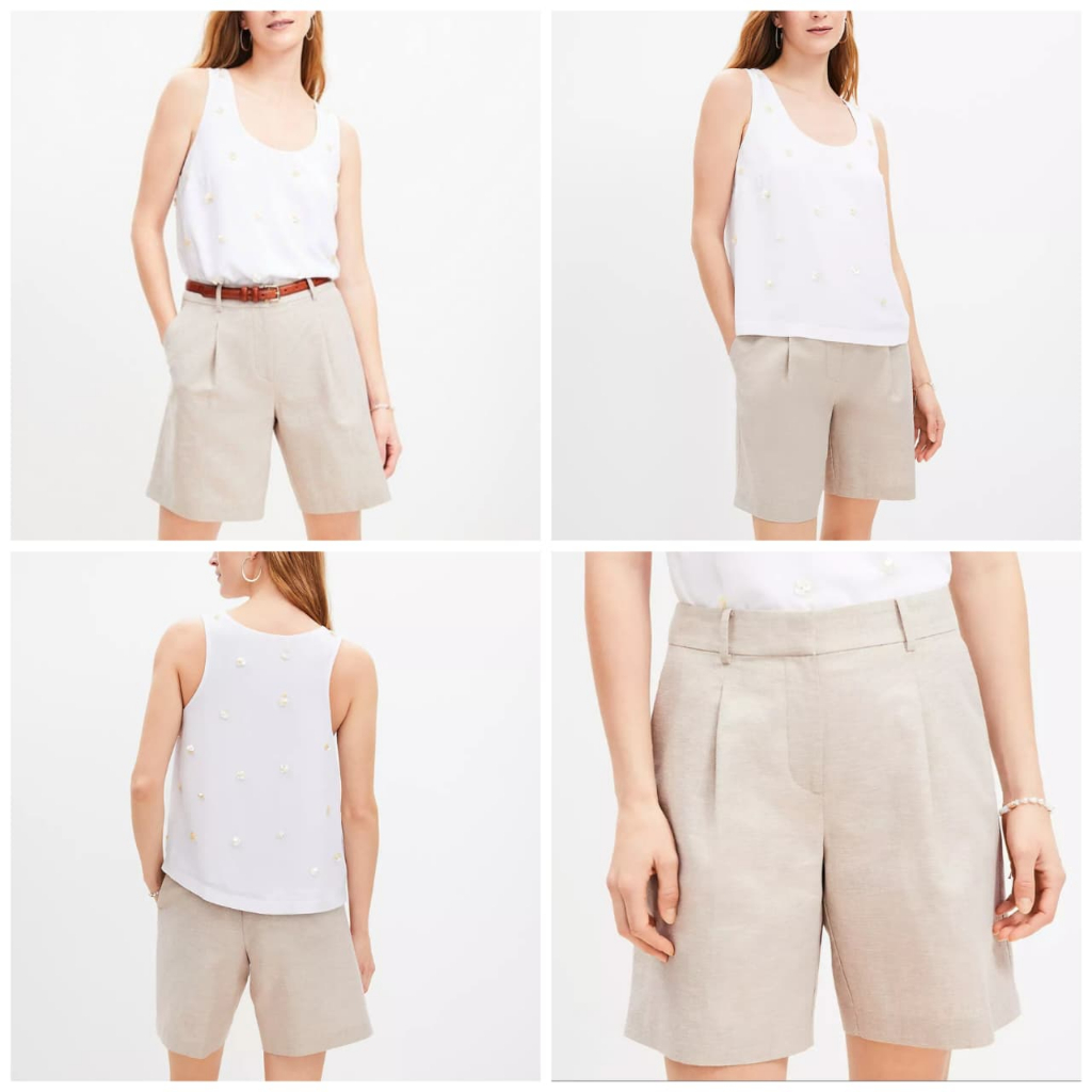 Celana LOFT Peyton Shorts in Shimmer Short Pants
