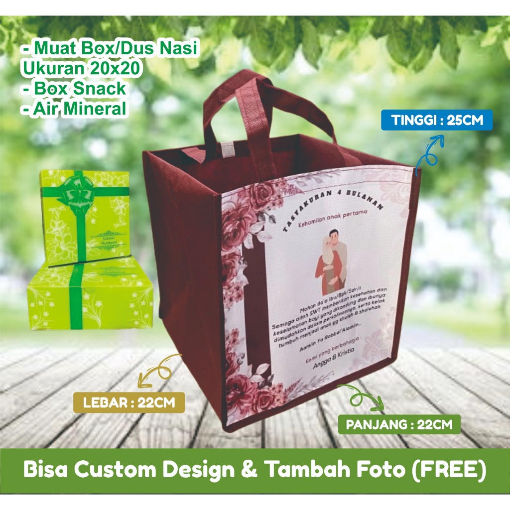 

Tas Kehamilan Tas hamil Syukuran Kehamilan Mitoni Mapati Neloni Tas Berkat kehamilan tas Jinjing kehamilan Aqiqah Selapan kelahiran tedak Siten Tas Tahlil Goodiebag Murah