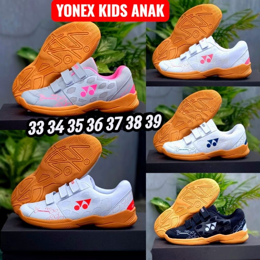 SEPATU ANAK//BULUTANGKIS ANAK  sepatu badminton SOL KARET 33_48