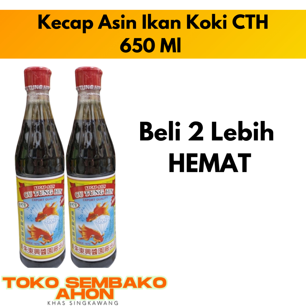 

Kecap Asin Ikan Koki CU TUNG HIN 650 ml ASLI ORIGINAL | KECAP KOKI CTH / Kecap Asin Cap Ikan Koki / Kecap Asin Cuthung Hin