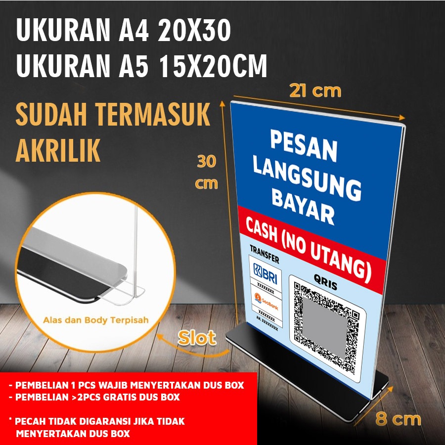 

TENT AKRILIK / AKRILIK MEJA / AKRILIK BROSUR PESAN LANGSUNG BAYAR