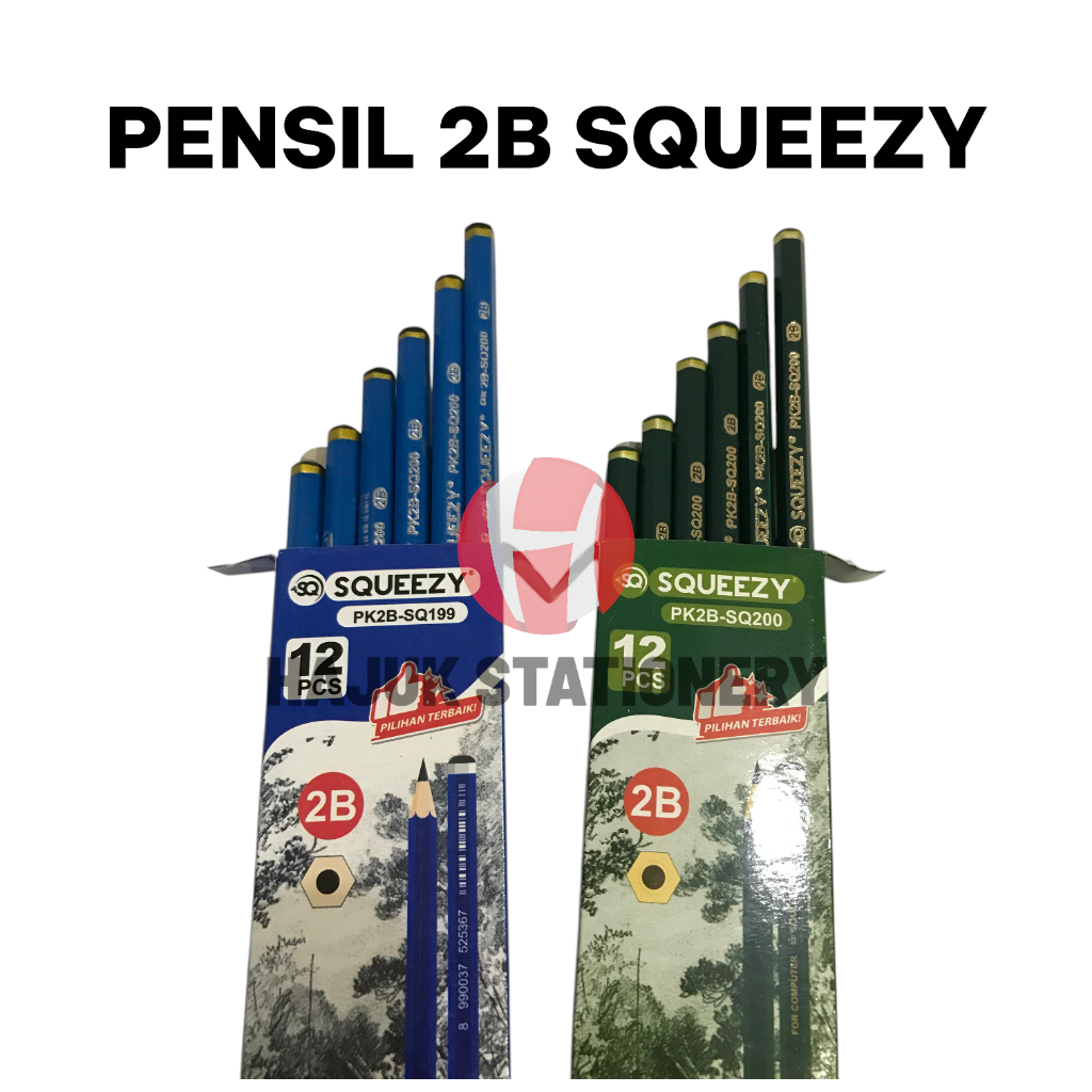 

(1PACK=ISI12) PENSIL 2B SQUEEZY SQ-199 & SQ-200