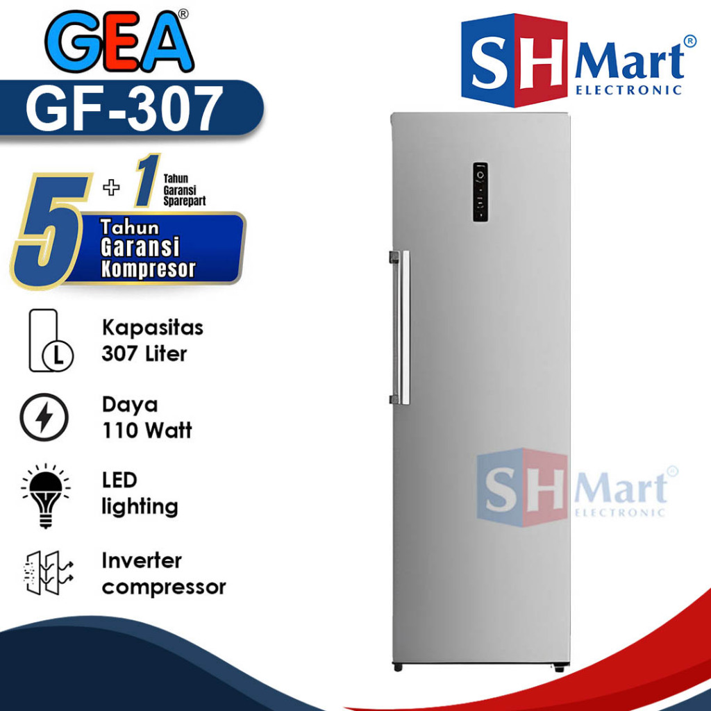 FREEZER GEA GF-307 UPRIGHT FREEZER / REFRIGERATOR GF 307 / GF307 (SHMART ELECTRONIC MEDAN)